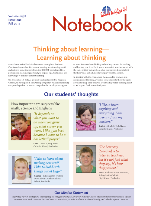 RCCDSB Notebook cover